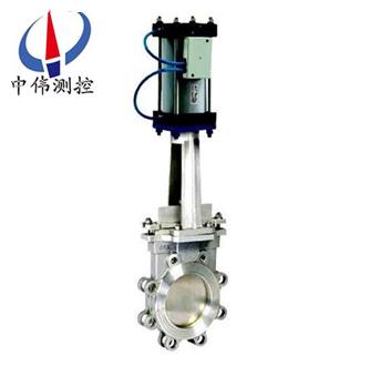 Pneumatic single clip type knife gate valve